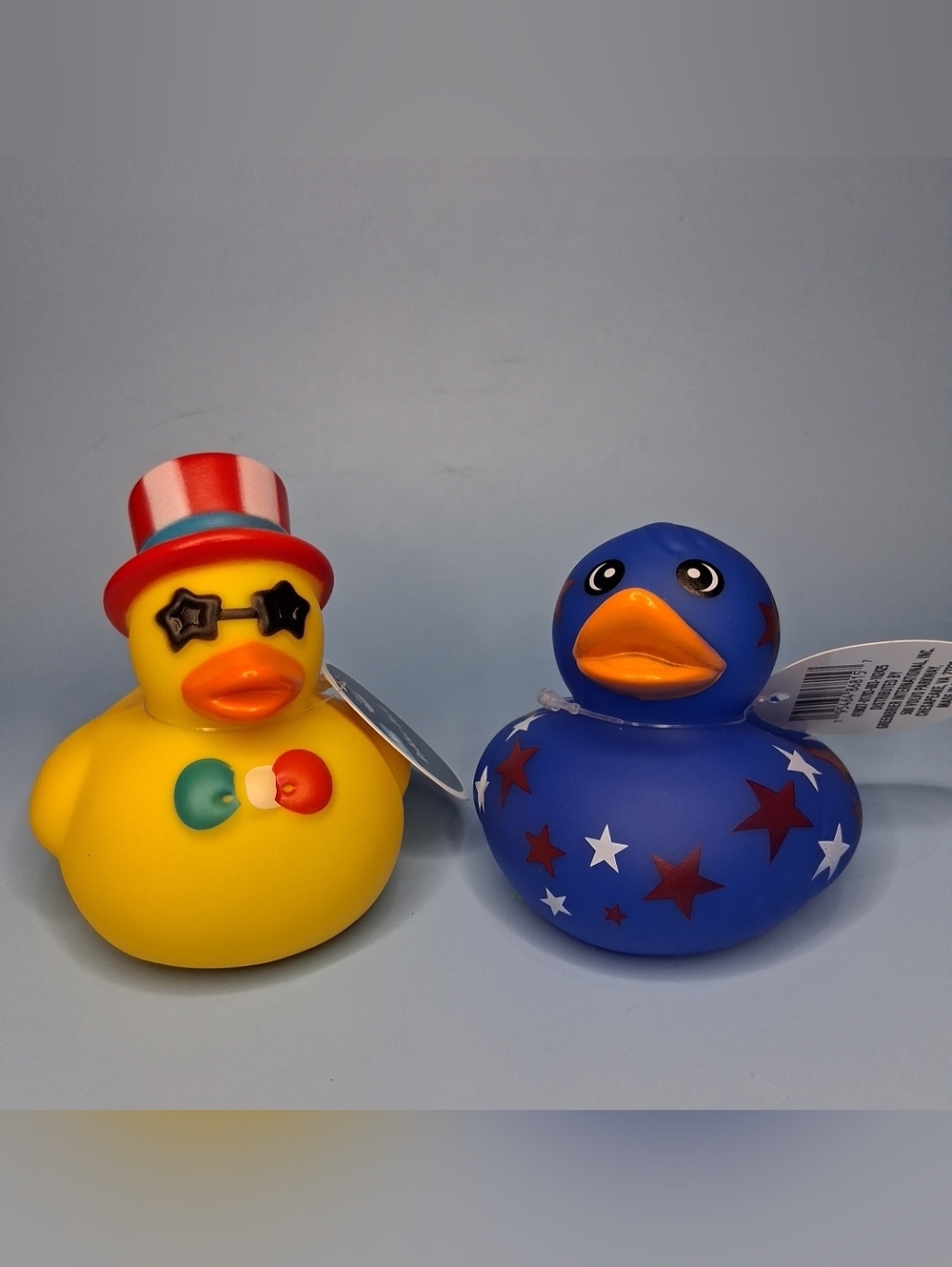 Patriotic 3" Rubber Duck Set of 2 for 4th of July, Jeeps, Collectors NWT